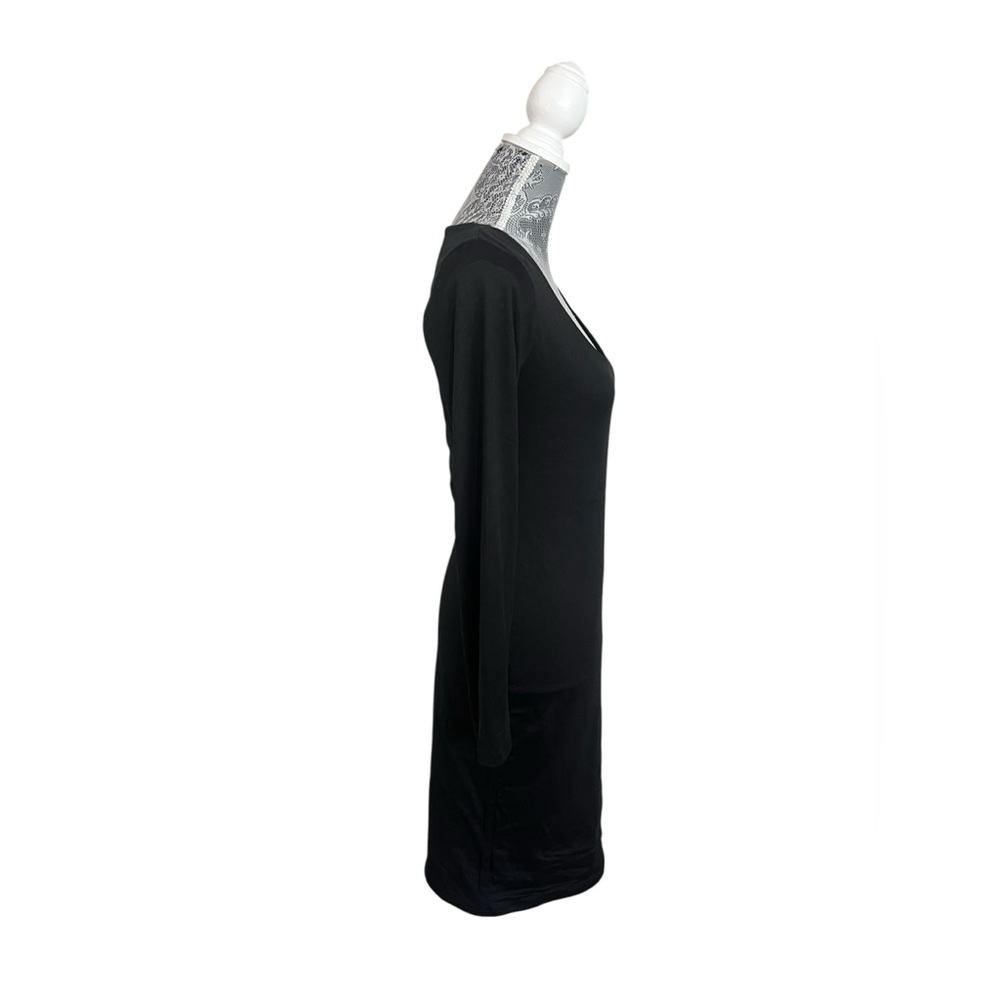 Fashion Nova Hadley Black Double Lined Long Sleeve Midi Dress Size Large - Picture 6 of 9